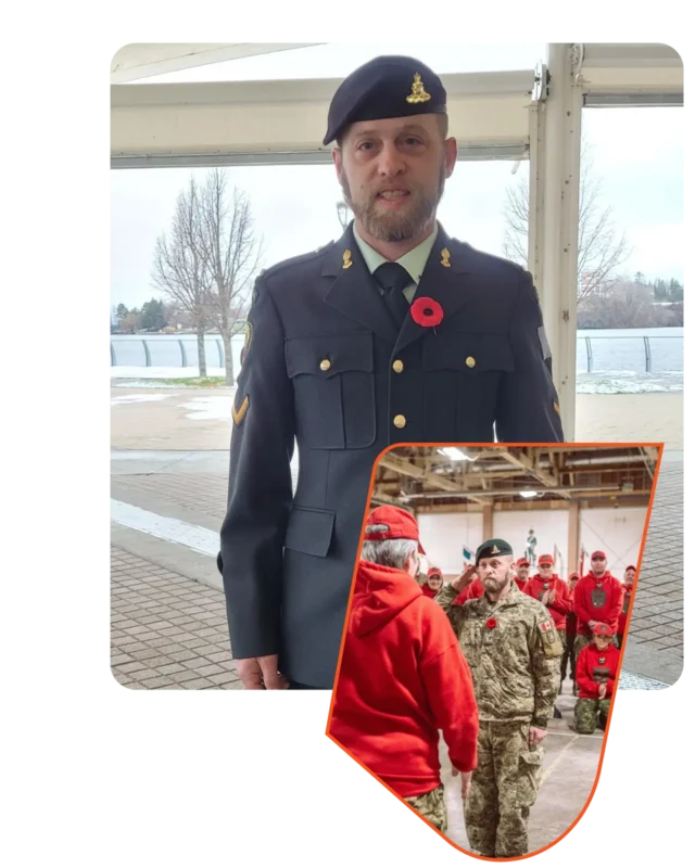 Raymond King, FSET Field Services team member, in Canadian Armed Forces uniform with a poppy pin, representing FSET's commitment to supporting staff who serve and give back to their community.