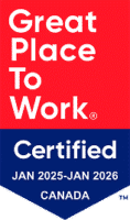 Great Place to Work Certified badge (Jan 2025–Jan 2026) issued by Great Place to Work Canada — recognizing FSET as a certified great workplace.