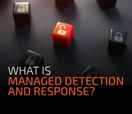 Dark dice with padlock icons, one red and unlocked among black locked ones, illustrating a cybersecurity threat